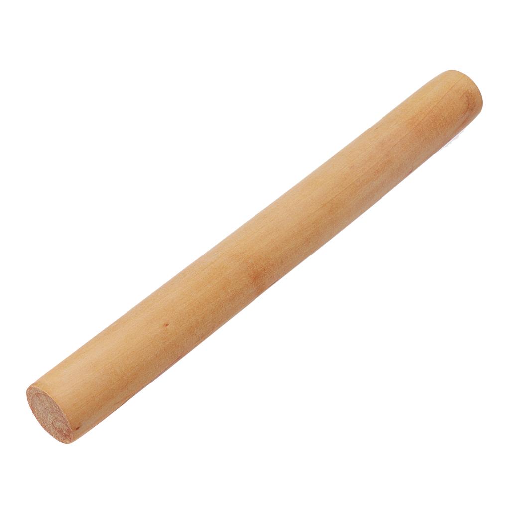 HILABEE Pastry Roller Wood Pastry Round for Clay Tools Ceramic Pottery Modeling, Size: 25x2.5x2.5cm, Brown